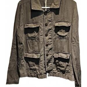 Maurice's linen blend shacket size M